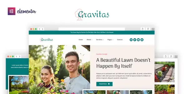 Gravitas – Garden & Landscape Design Elementor Template Kit